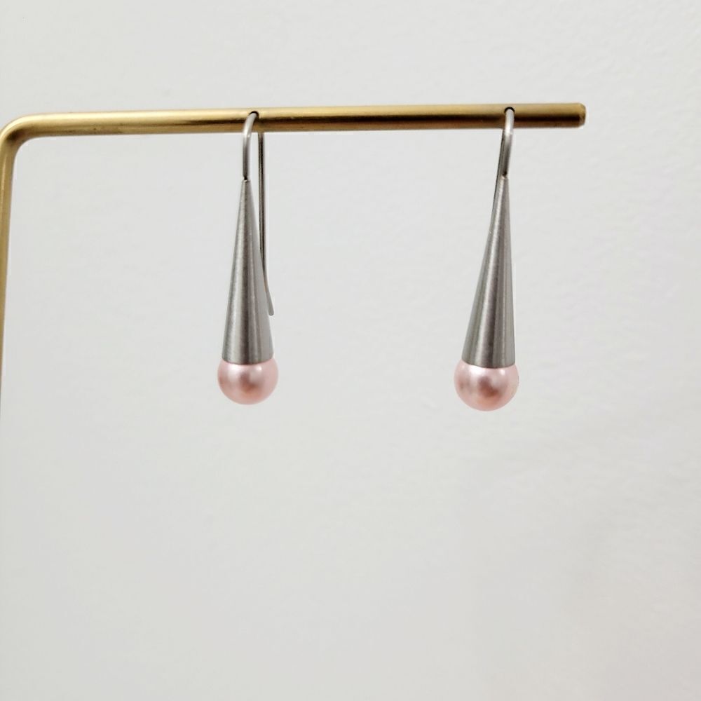2/$20 Brand New Silver With Pink Fashion Earrings